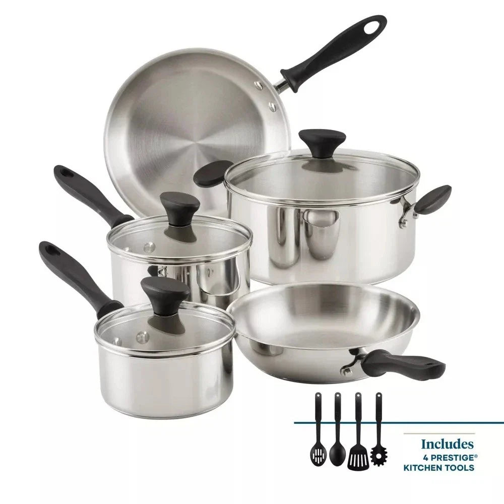 Reliance 12pc Stainless Steel Cookware Pot and Pan Set