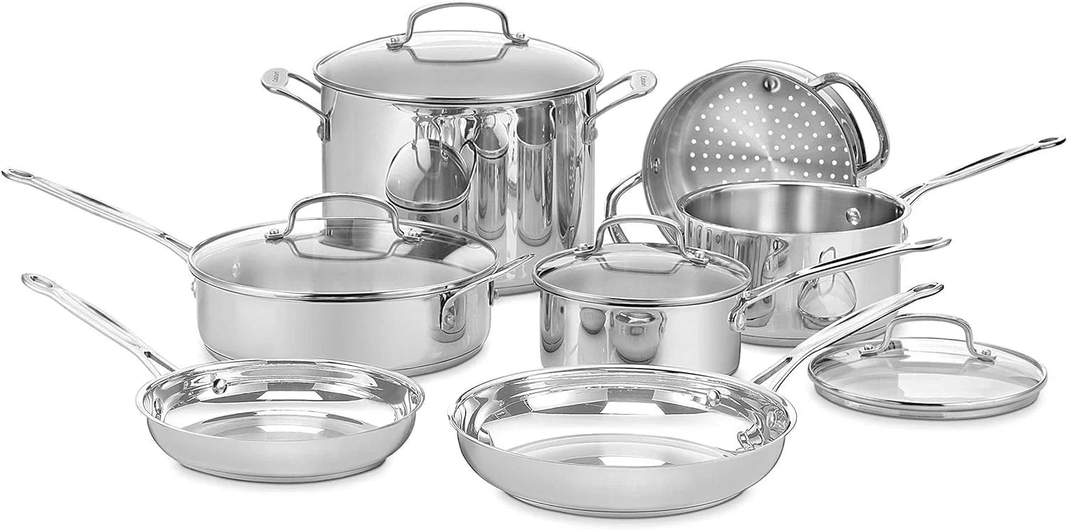 77-11G Chef’s Classic 11-Piece Stainless Steel Cookware Set